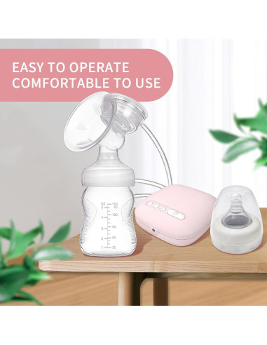 Extractor de Leche Eléctrico Rabbitcozy Portátil Rosa 2 Modos 9 Niveles