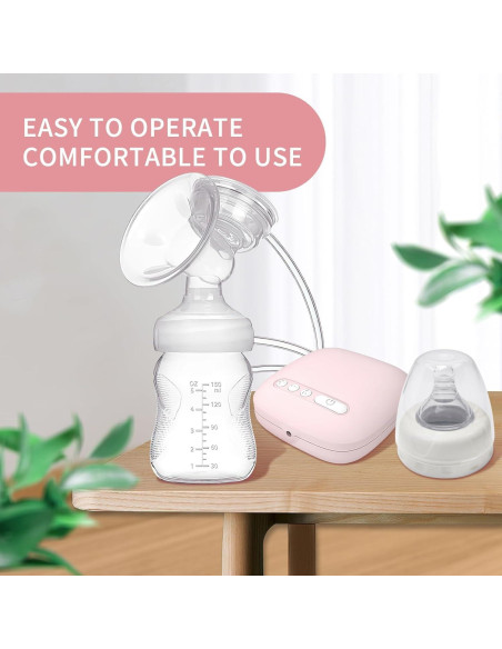 Extractor de Leche Eléctrico Rabbitcozy Portátil Rosa 2 Modos 9 Niveles