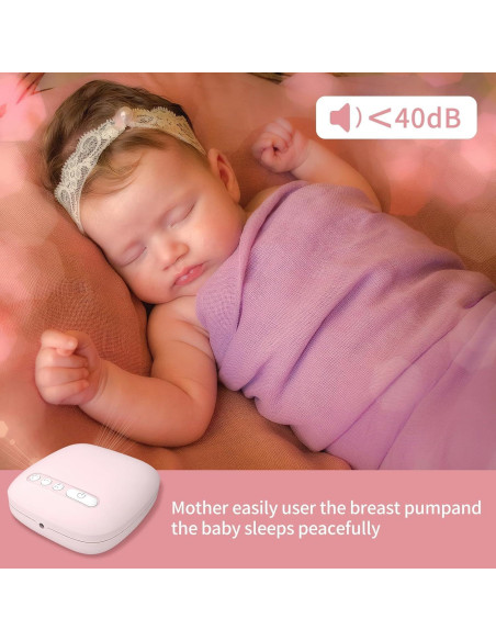 Extractor de Leche Eléctrico Rabbitcozy Portátil Rosa 2 Modos 9 Niveles