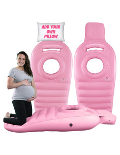 Almohada de Embarazo Cozy Bump Rosa 100% Algodón para Dormir