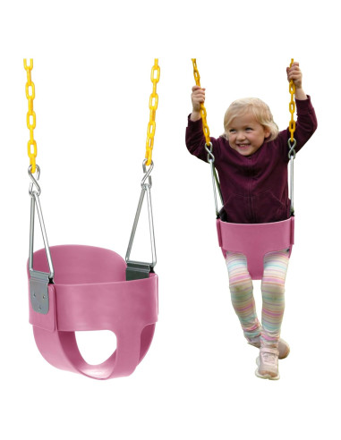 Asiento de columpio para niños Eastern Jungle Gym rosa 29.2x25.4cm