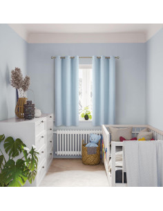Cortinas Opacas BGment Azul Bebé 2 Paneles 42x63 cm Aislantes 2
