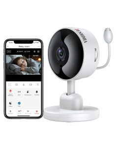 Cámara de Seguridad para Bebé JESHDHA 1080p WiFi con Audio