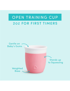 Taza de Entrenamiento Abierta Munchkin 2 oz Silicona Coral 2