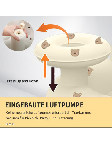 Silla Inflable para Bebés 3 Meses - PVC, Soporte Espalda, 30.4 kg