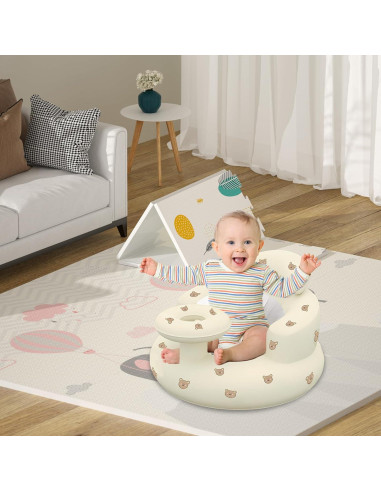 Silla Inflable para Bebés 3 Meses - PVC, Soporte Espalda, 30.4 kg