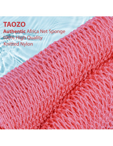 Esponja Exfoliante Africana TAOZO 80x30 cm Rosa