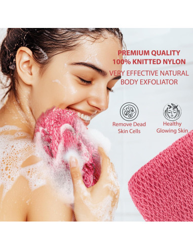 Esponja Exfoliante Africana TAOZO 80x30 cm Rosa
