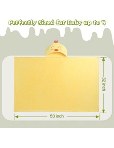 Toallas de Baño con Capucha WODHOY para Niños 127x81cm 2