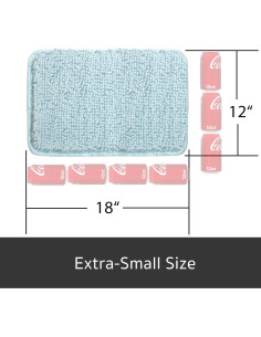 Alfombra de baño Yeaban 30x46 cm Azul Bebé Antideslizante 2