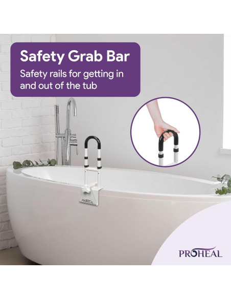 Barra de Agarre Ajustable ProHeal para Bañera - Seguridad 300 lb
