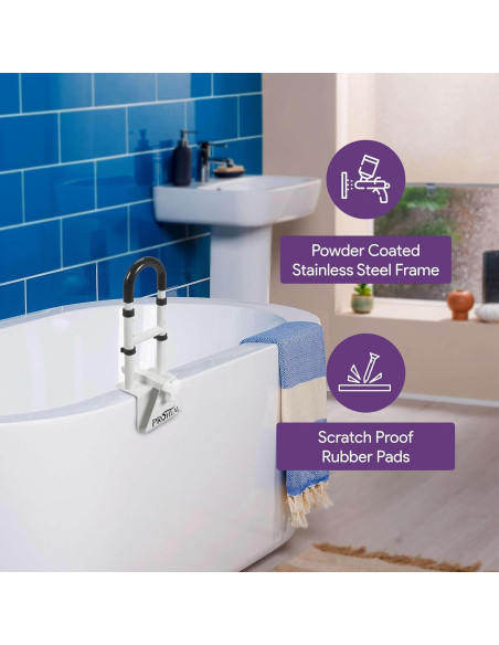 Barra de Agarre Ajustable ProHeal para Bañera - Seguridad 300 lb