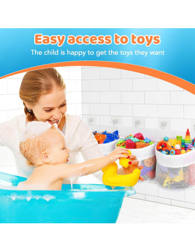 Organizador de Juguetes de Baño PVC 3 Compartimentos Shaowu