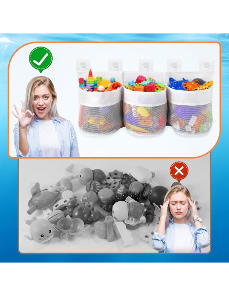 Organizador de Juguetes de Baño PVC 3 Compartimentos Shaowu
