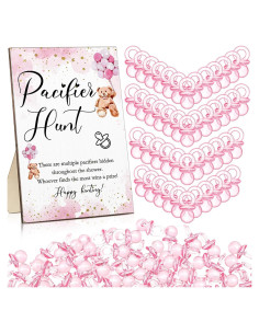 Juego de Búsqueda de Chupetes Roowest 51 Pcs Oso Rosa