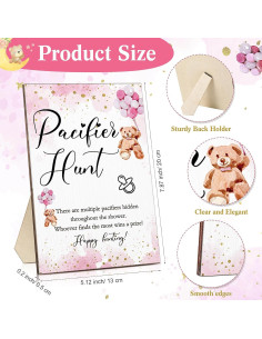 Juego de Búsqueda de Chupetes Roowest 51 Pcs Oso Rosa 2