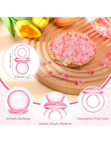 Juego de Búsqueda de Chupetes Roowest 51 Pcs Oso Rosa