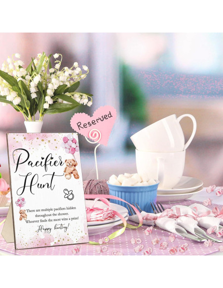 Juego de Búsqueda de Chupetes Roowest 51 Pcs Oso Rosa