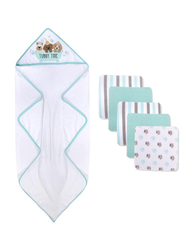 Conjunto de Toalla con Capucha y Paños de Baño Baby Essentials