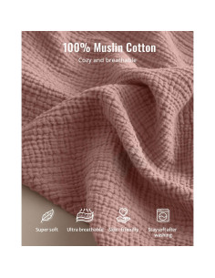 Almohadilla de Cambio de Bebé Muslín Blissful Aguacate Rosa 2