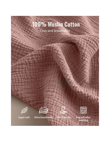 Almohadilla de Cambio de Bebé Muslín Blissful Aguacate Rosa