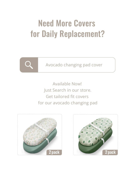 Almohadilla de Cambio de Bebé Muslín Blissful Aguacate Rosa