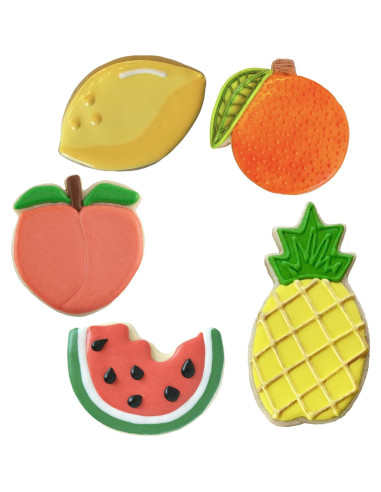 Juego de Cortadores de Galletas de Frutas Ann Clark - 5 Piezas