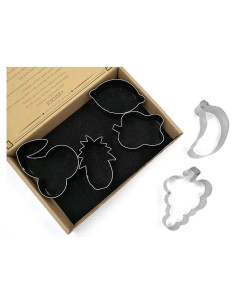 Juego de Cortadores de Galletas de Frutas JOKUMO - 6PC Acero Inoxidable