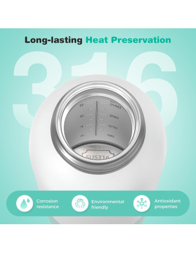 Calentador de Botellas Portátil 80W 13500mAh Acero Inoxidable