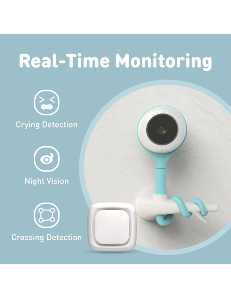 Monitor de Bebé Lollipop Pistacho con Cámara y Sensor Ambiental