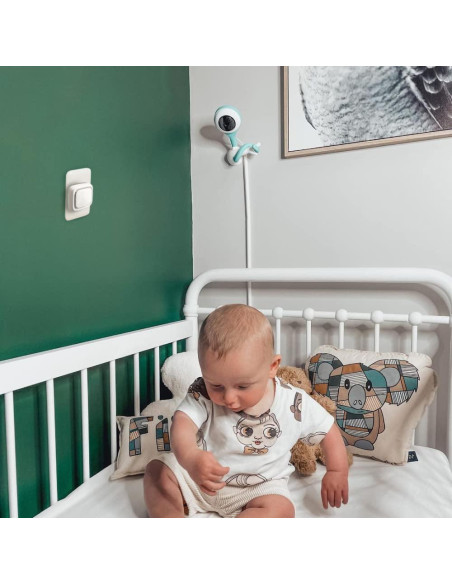 Monitor de Bebé Lollipop Pistacho con Cámara y Sensor Ambiental