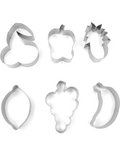 Juego de Cortadores de Galletas de Frutas JOKUMO - 6PC Acero Inoxidable 2