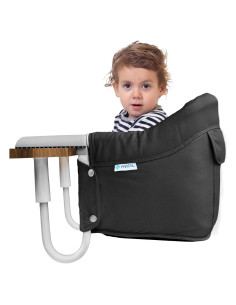 Silla Alta Portátil para Bebé Clip Mesa Negra - 6-36 Meses