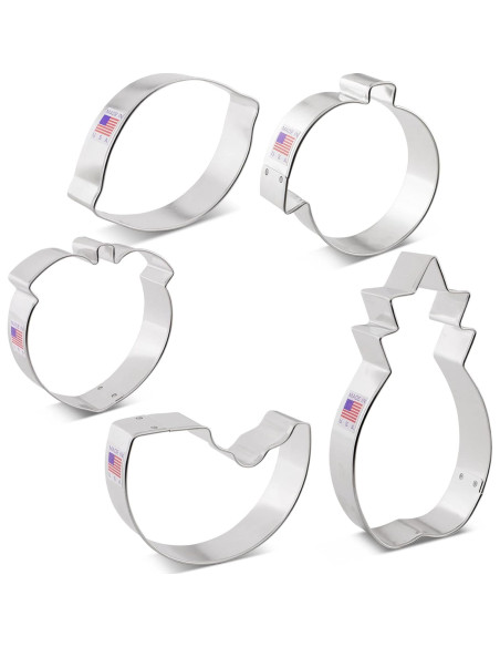 Juego de Cortadores de Galletas de Frutas Ann Clark - 5 Piezas