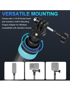 Palo de Selfie Extensible Qishang 3m para Insta360 y GoPro 2