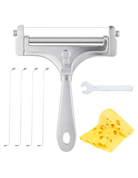 Cortador de Queso Ajustable BOHUIZ con 4 Cables de Acero Inoxidable