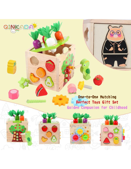 Juguete Montessori de Madera Qinkada para Niños 2-5 Años Juguete Montessori de Madera Qinkada para Niños 2-5 Años