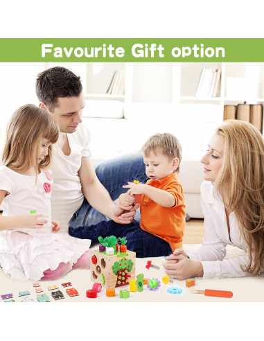 Juguete Montessori de Madera Qinkada para Niños 2-5 Años