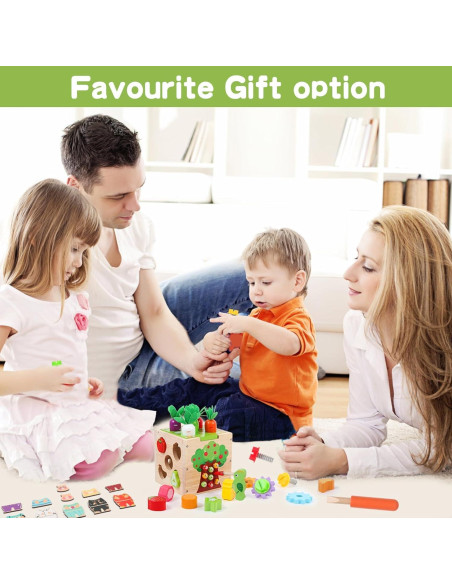 Juguete Montessori de Madera Qinkada para Niños 2-5 Años Juguete Montessori de Madera Qinkada para Niños 2-5 Años