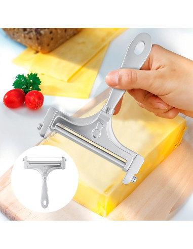 Cortador de Queso Ajustable BOHUIZ con 4 Cables de Acero Inoxidable