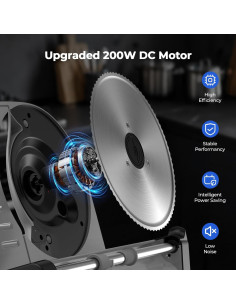 Cortadora de Carne Eléctrica OSTBA 200W con Cuchilla de 22.1cm 2