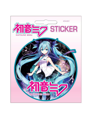 Pegatina Anime Hatsune Miku Ata-Boy 10.16 cm Multicolor