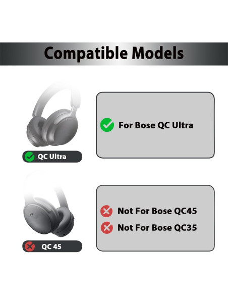 Almohadillas de Reemplazo Adhiper para Auriculares Bose QC Ultra Almohadillas de Reemplazo Adhiper para Auriculares Bose QC Ultra