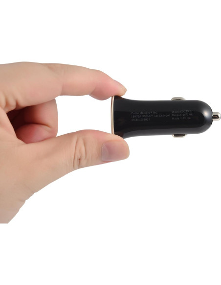 Cargador de Coche USB-C 15W 3A Cable Matters con Cable 1m