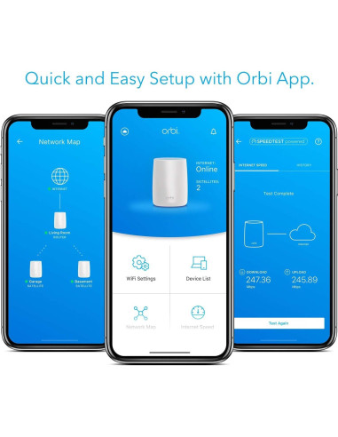 Sistema WiFi Mesh NETGEAR Orbi RBK50 Renovado - 465 m