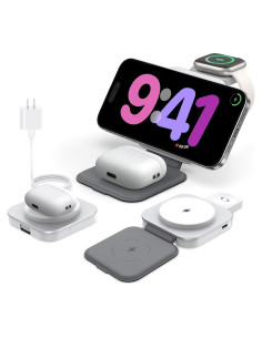 Cargador Inalámbrico 3 en 1 KEEPRO Plegable para MagSafe