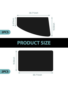 Pack 4 Cortinas de Ventana Aislantes Térmicas Zeathery 77.8x48 cm 2