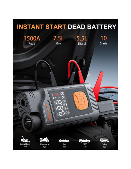 Arrancador de Salto Macson M180 1500A con Compresor 150PSI