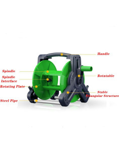 Carrete de Manguera de Jardín Furesn 3/8" x 15.24 m Verde 2