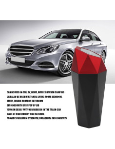 Cubo de Basura para Coche Aramox Rojo 200x88mm Tapa Fugas 2